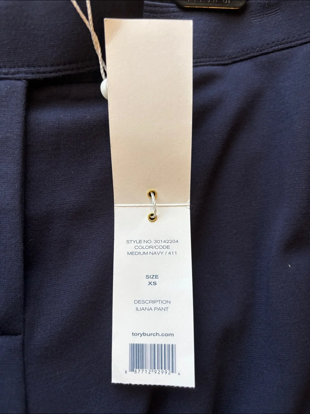 Tory Burch Women's Navy Straight-Leg Trousers